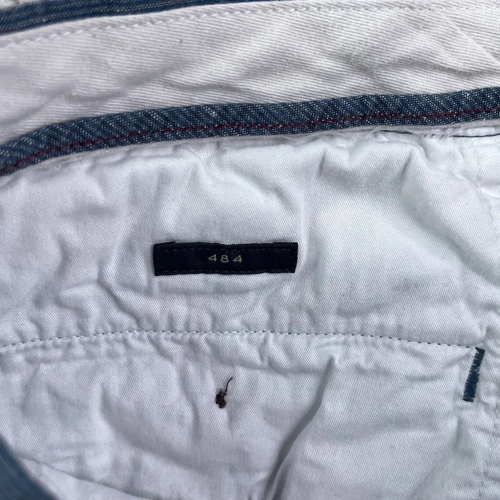 J Crew Pants Mens 32x34 Blue 484 Slim Fit Baird McNutt Irish Linen Cotton Chino